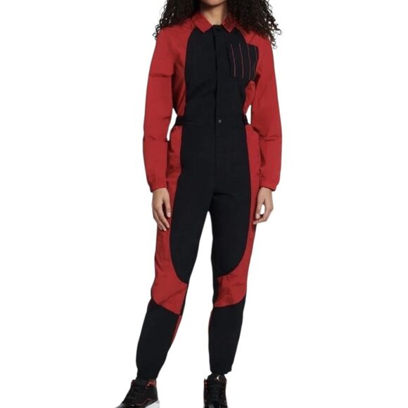 Jordan Pants - Jordan Jumpsuit Womens 1X Red Black One Piece Coveralls Move To Zero DJ2628-636